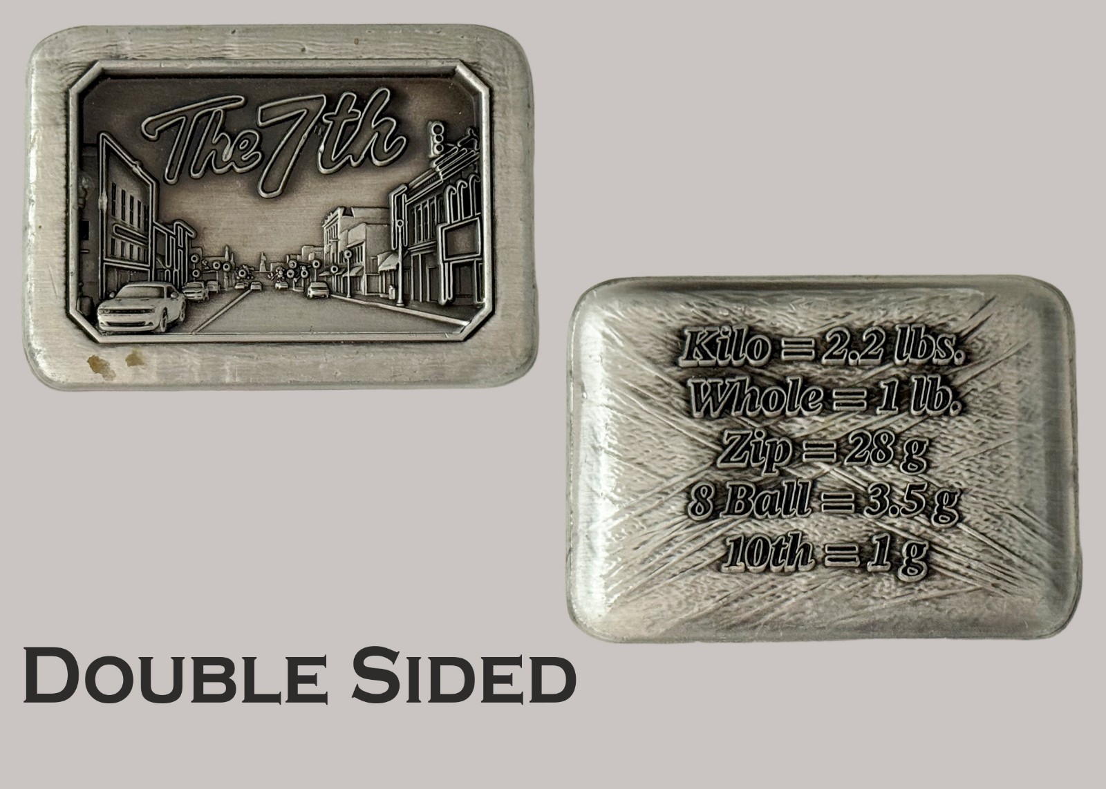 The 7th Street Scene Weight Reference Table Challenge Coin  J#38