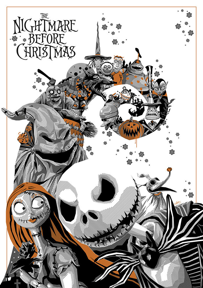 1993 The Nightmare Before Christmas Poster Print Jack Skellington Sally 💀🎅🎃 1993 The Nightmare Before Christmas Poster Print Jack Skellington Sally 💀🎅🎃
