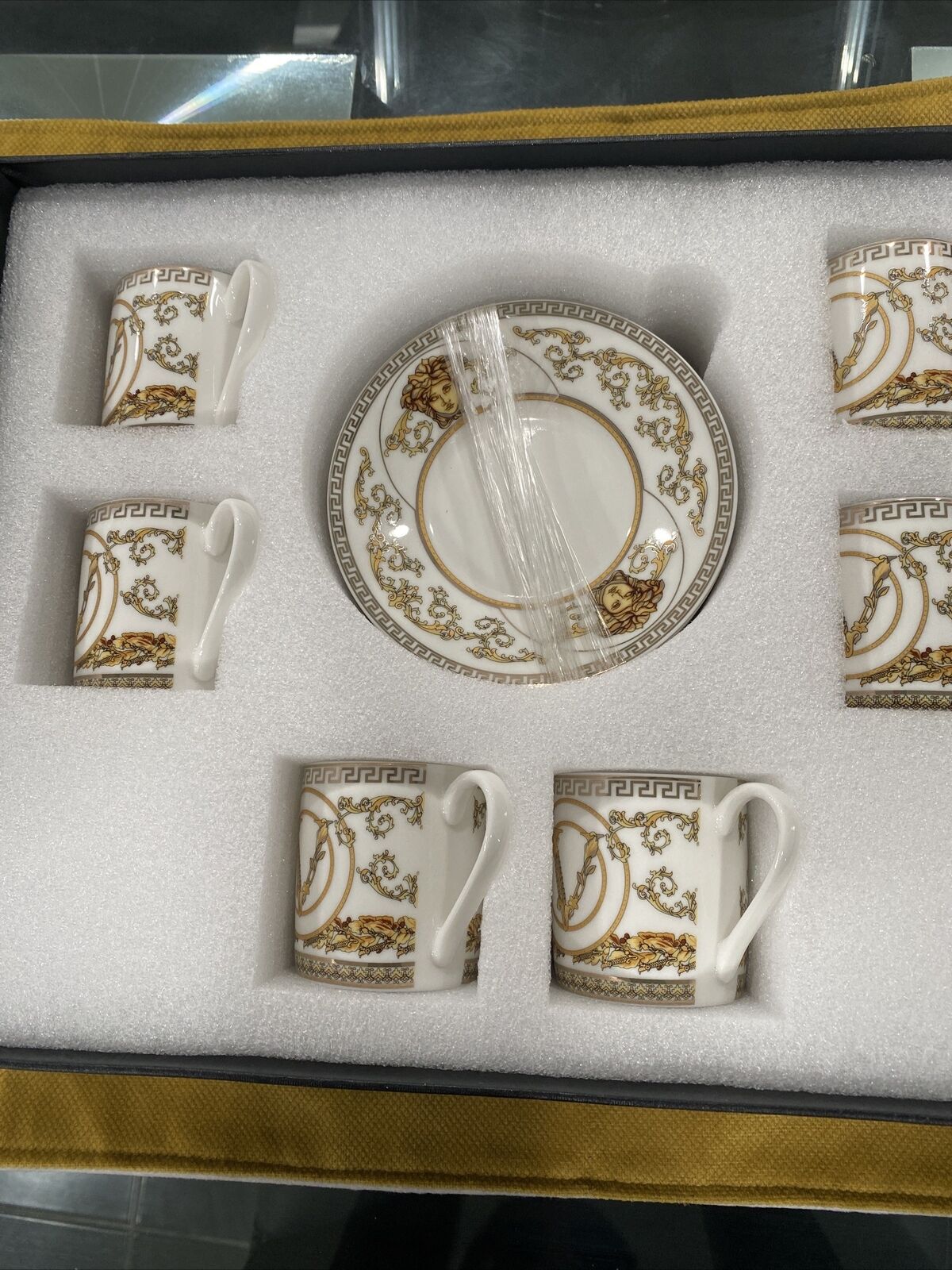 VERSACE Gold Virtus Gala Expresso Set Of  12 In It’s Original Box.  Great Gift