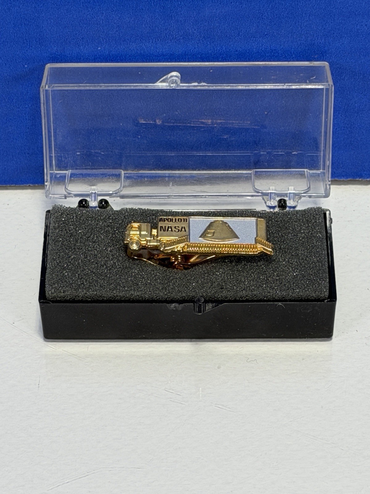 Vintage NASA Apollo 11 Truck Tie Clip w/ Case