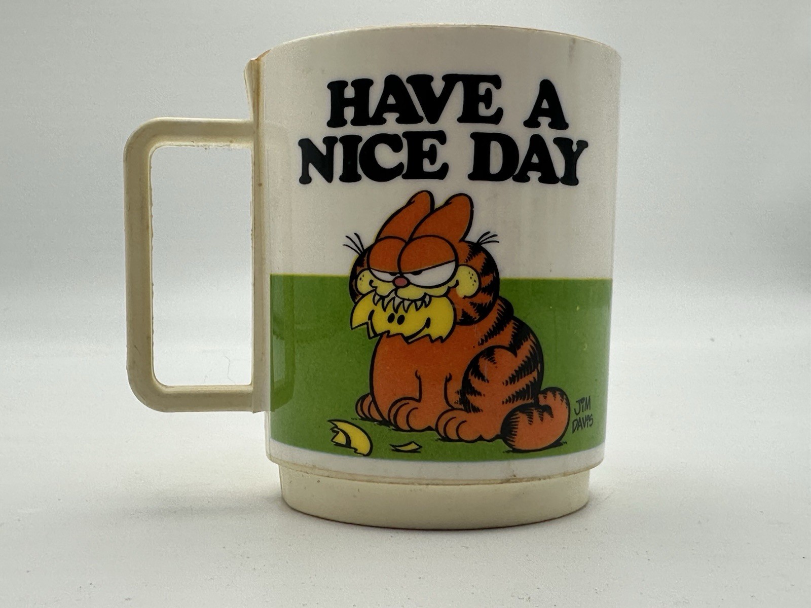 Garfield Vintage DEKA PLASTIC MUG 1978 Big Fat Hairy Deal / Have A Nice Day Garfield Vintage DEKA PLASTIC MUG 1978 Big Fat Hairy Deal / Have A Nice Day