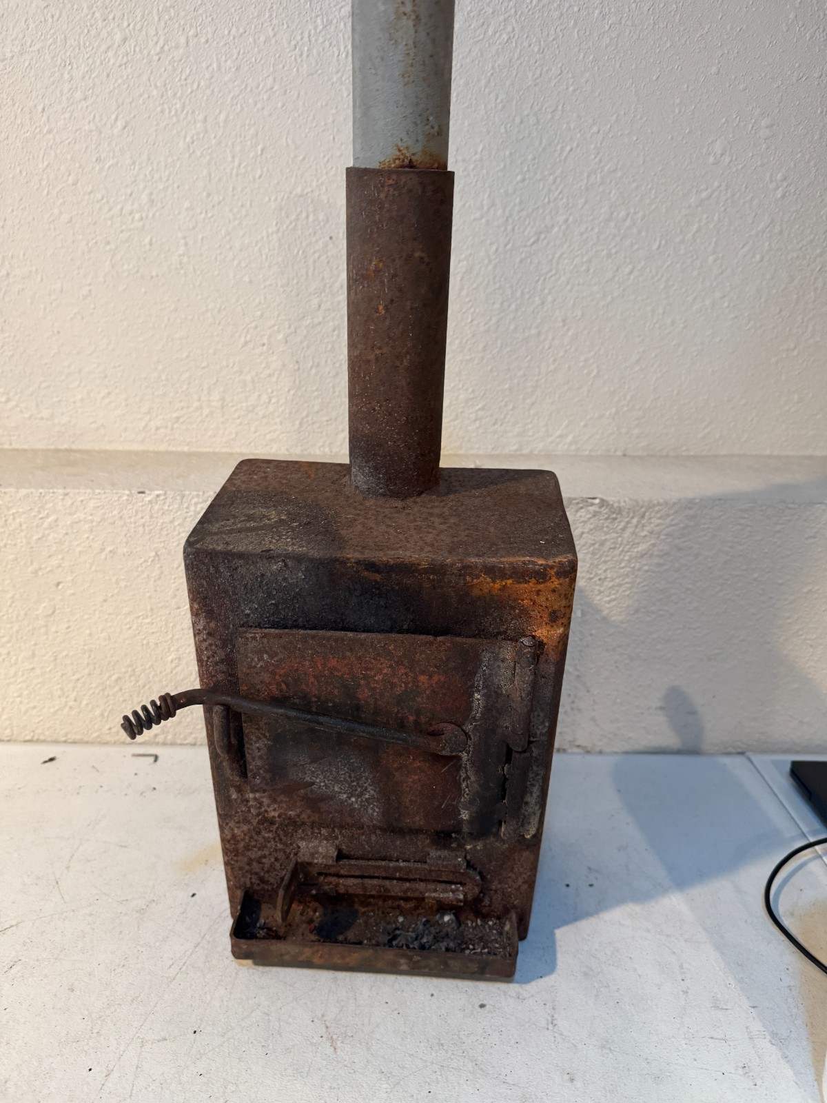 Small Rustic Wood Burning Stove Cast Iron Style Decor 21” Small Rustic Wood Burning Stove Cast Iron Style Decor 21”