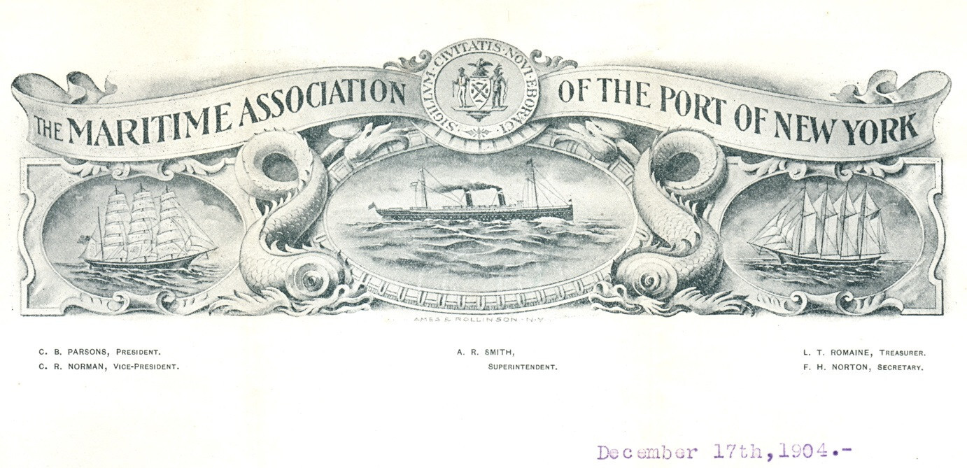 Port Of New York Letterhead Vintage Port Of New York Letterhead Vintage