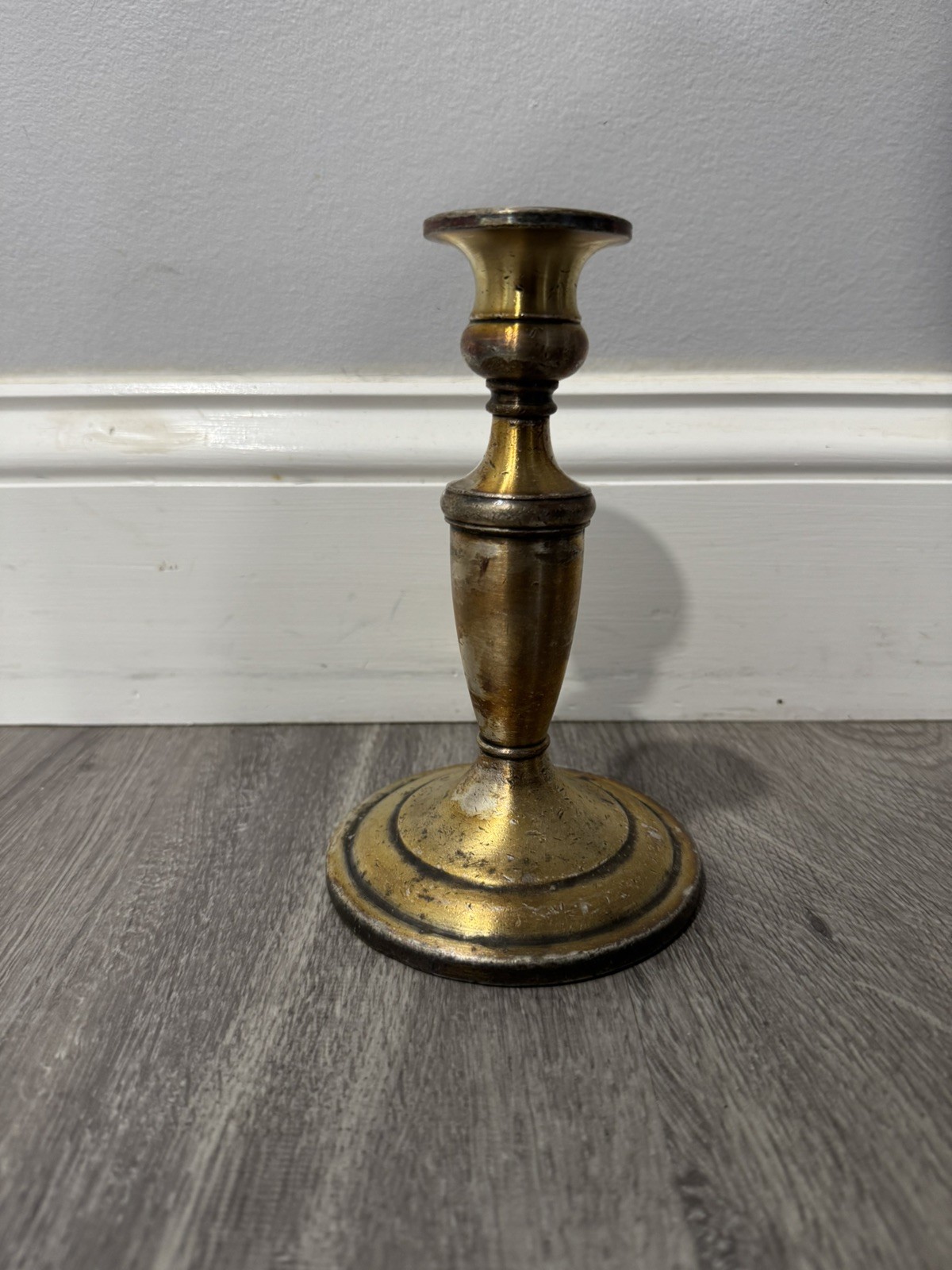 Vintage 1960s D.W. Haber & Son Silver Candlestick Hotel Commodore 7”