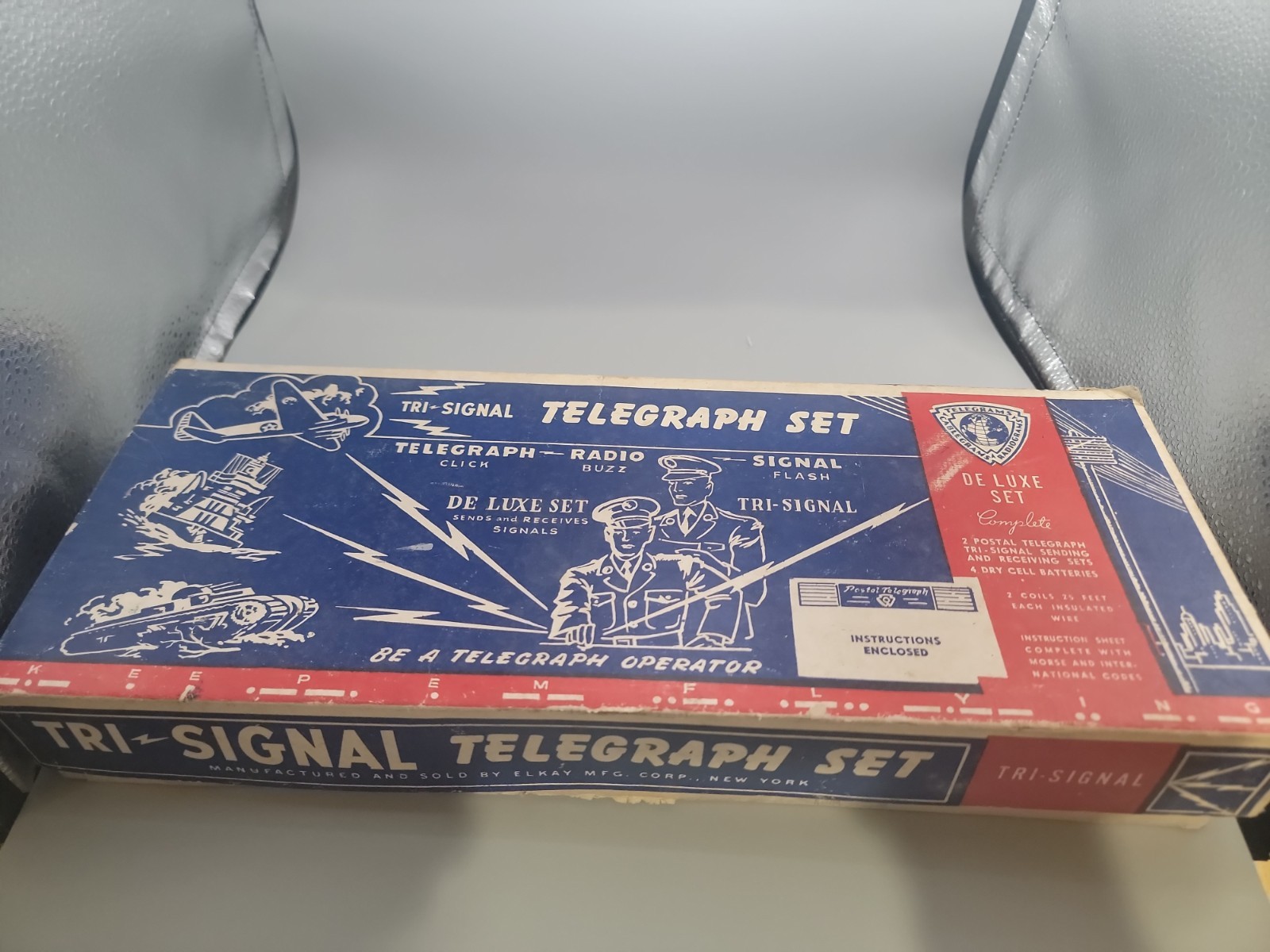 Vintage Boy Scouts Brumberger Western Union Radio-Telegraph Signal Set 1940s Box