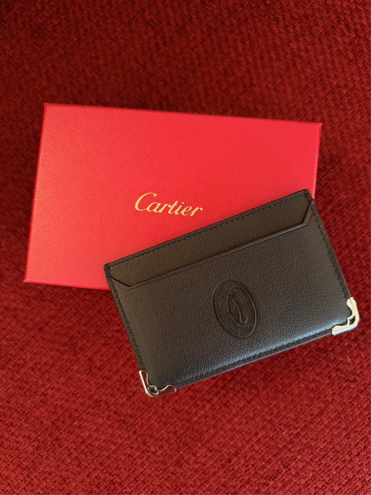 Cartier Promotional Gift Black Leather Cardholder New Boxed