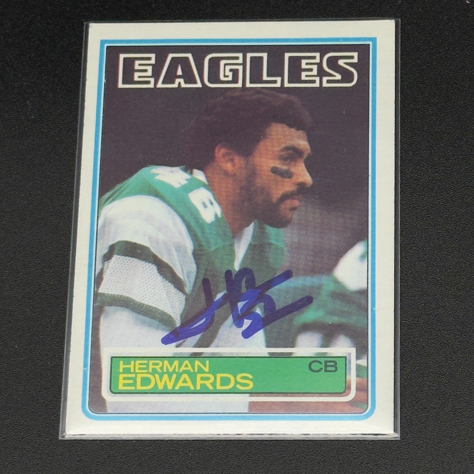 Autographed Herman Edwards Philadelphia Eagles Card – Vintage Signed CB