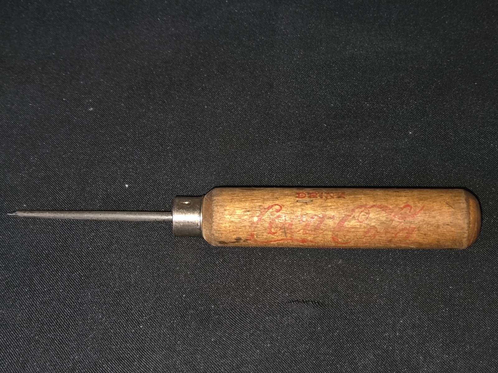 Vintage Coca-Cola Drink Coca-Cola Delicious And Refreshing Wood Handle Ice Pick Vintage Coca-Cola Drink Coca-Cola Delicious And Refreshing Wood Handle Ice Pick