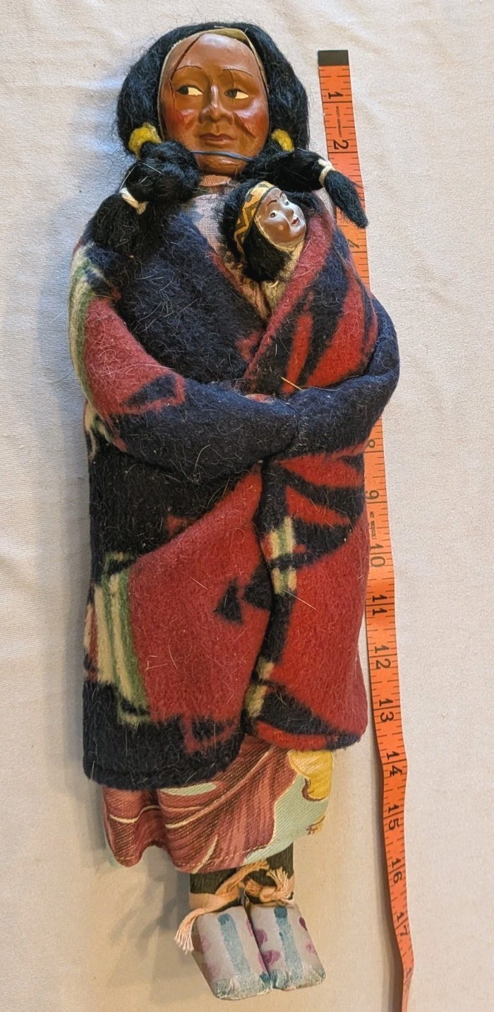 Vintage 50’s Skookum Native American Indian Squaw With Papoose Doll Vintage 50’s Skookum Native American Indian Squaw With Papoose Doll