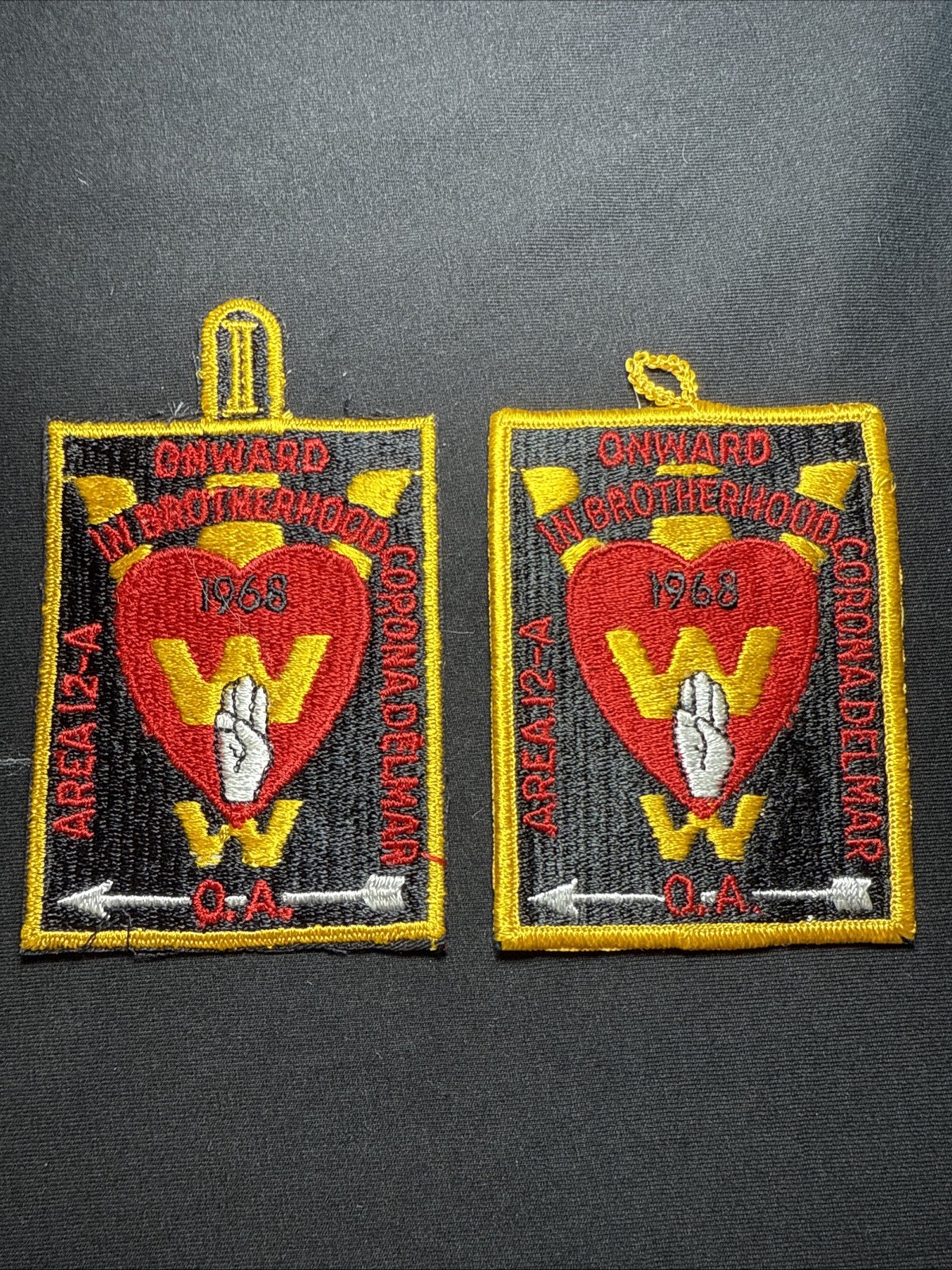 Vintage 1968 OA AREA 12-A Order of the Arrow Conference PATCH WWW Corona Del Mar Vintage 1968 OA AREA 12-A Order of the Arrow Conference PATCH WWW Corona Del Mar