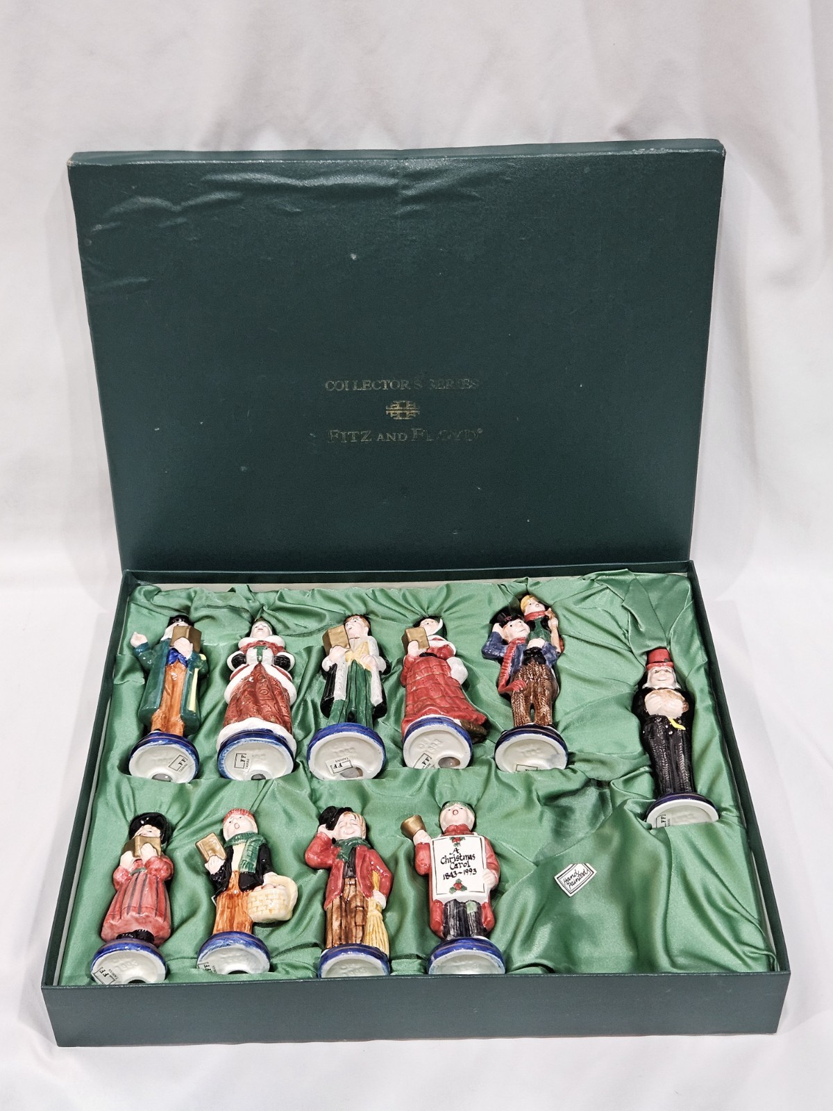 Fitz & Floyd A Christmas Carol 1993 Figurine Set 10 of 11 Collector Series Box
