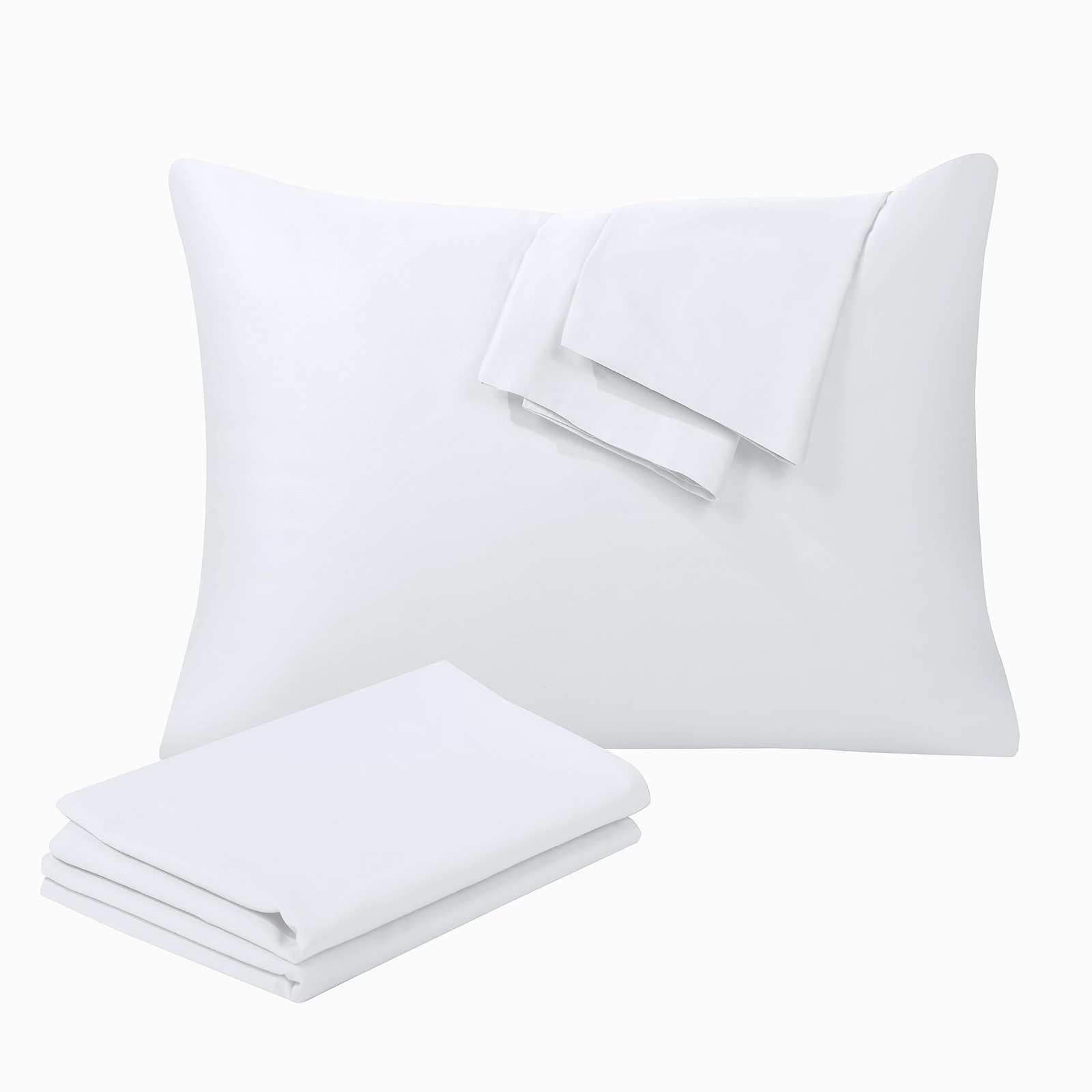 100% Egyptian Cotton Standard Pillow Protectors Set of 2pack, White 100% Egyptian Cotton Standard Pillow Protectors Set of 2pack, White