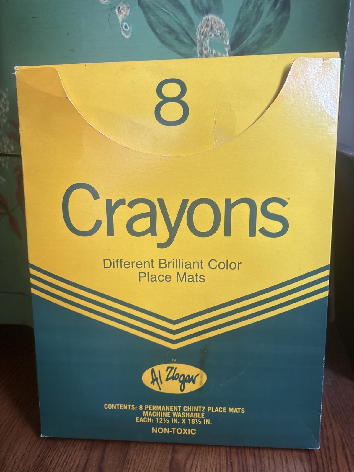 Rare Al Zlogar Neiman Marcus Crayons Cotton Placemats Vintage 1979 Pop Art Box