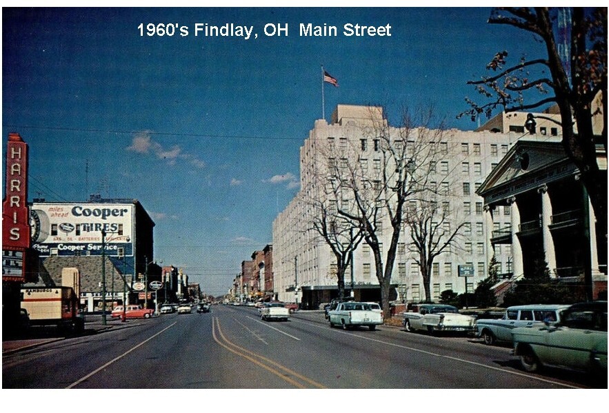 Findlay, OH Main Street 1960\'s Refrigerator / Fridge Tool Box Magnet Findlay, OH Main Street 1960\'s Refrigerator / Fridge Tool Box Magnet