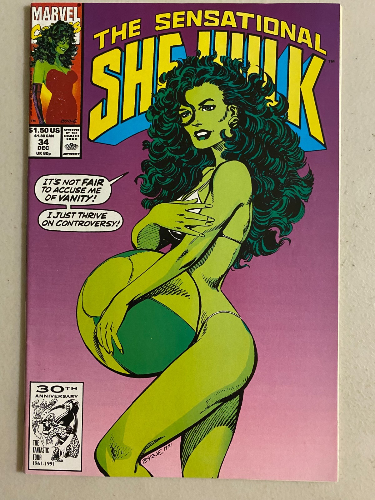 Sensational She-Hulk #34 Marvel (8.0 VF) (1991) Sensational She-Hulk #34 Marvel (8.0 VF) (1991)
