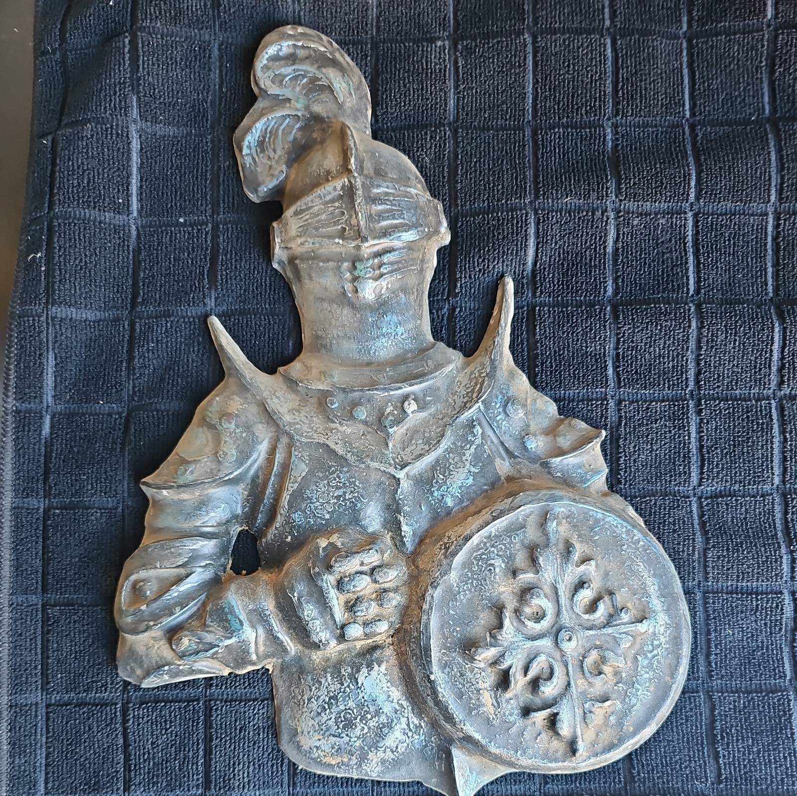 Vintage Mid Century Knight w/ Spiked Shield - 1960\'s Medieval Wall Hanging Art Vintage Mid Century Knight w/ Spiked Shield - 1960\'s Medieval Wall Hanging Art