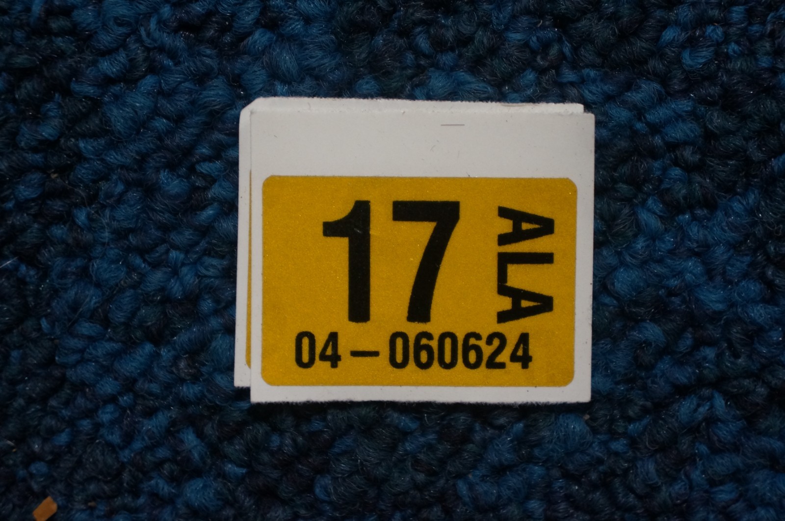 AUTHENTIC 2017 ALABAMA License Plate Sticker Black on Yellow Decal