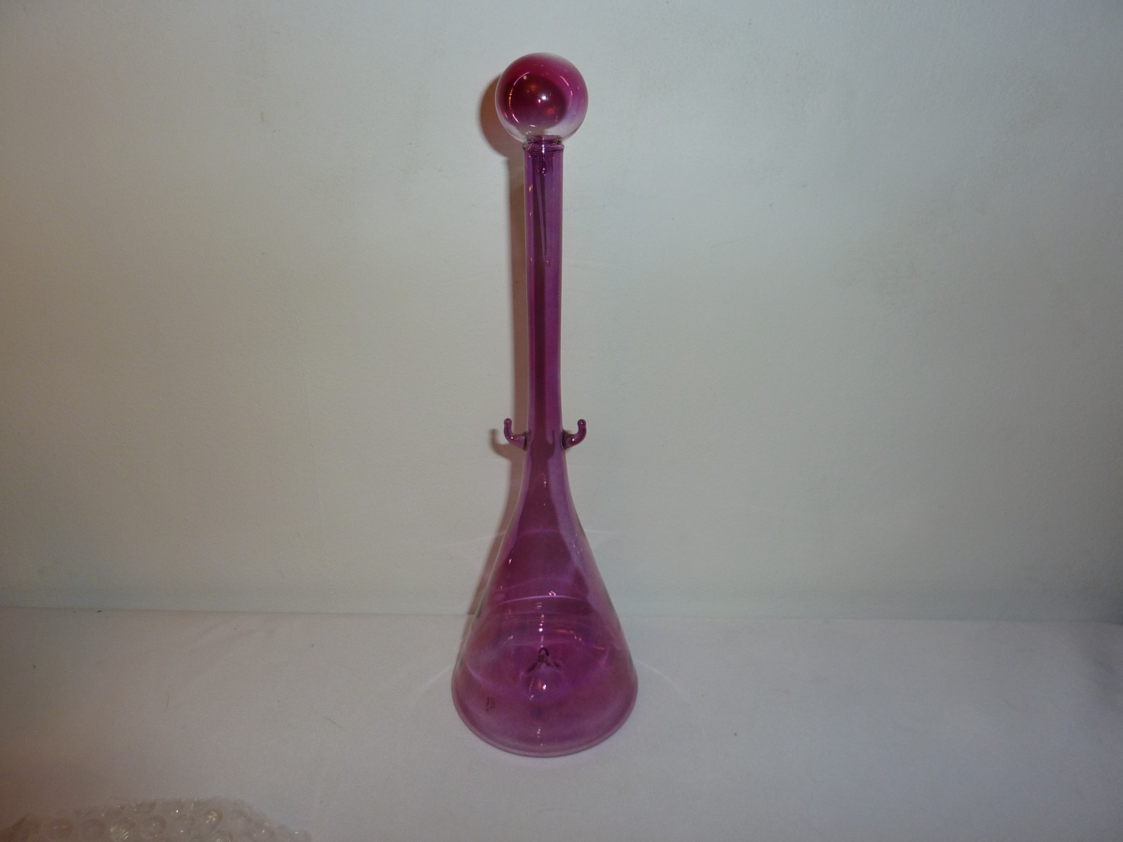Vintage Pink Parise Vetro ? Glass Decanter Italy READ 12\