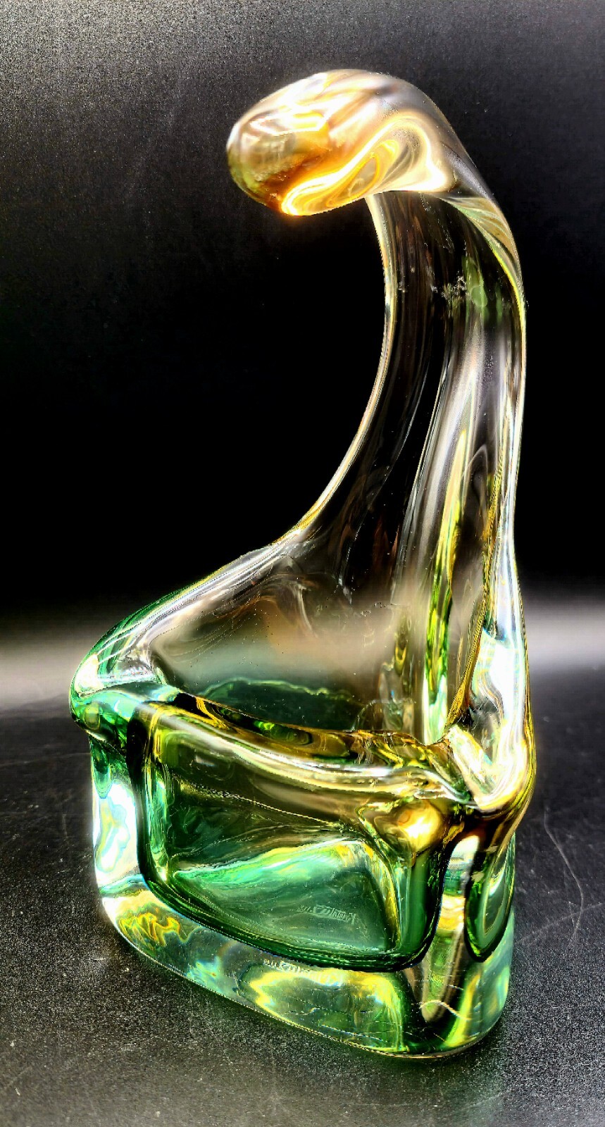 Rare Vintage KRISTALUXUS Mid-Century Modern 1960's Superb Art Glass Ashtray Rare Vintage KRISTALUXUS Mid-Century Modern 1960's Superb Art Glass Ashtray