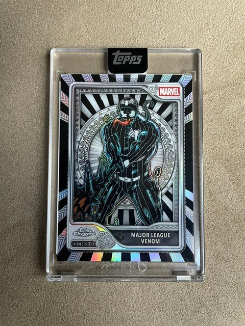2026 Topps Mint Marvel Major League Venom Black Encased 6/10 Short Print