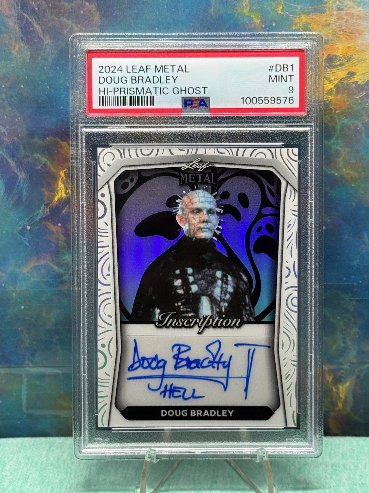 2024 Leaf Metal Doug Bradley Pinhead Ghost Auto Hell Inscription 1/2 PSA 9 2024 Leaf Metal Doug Bradley Pinhead Ghost Auto Hell Inscription 1/2 PSA 9