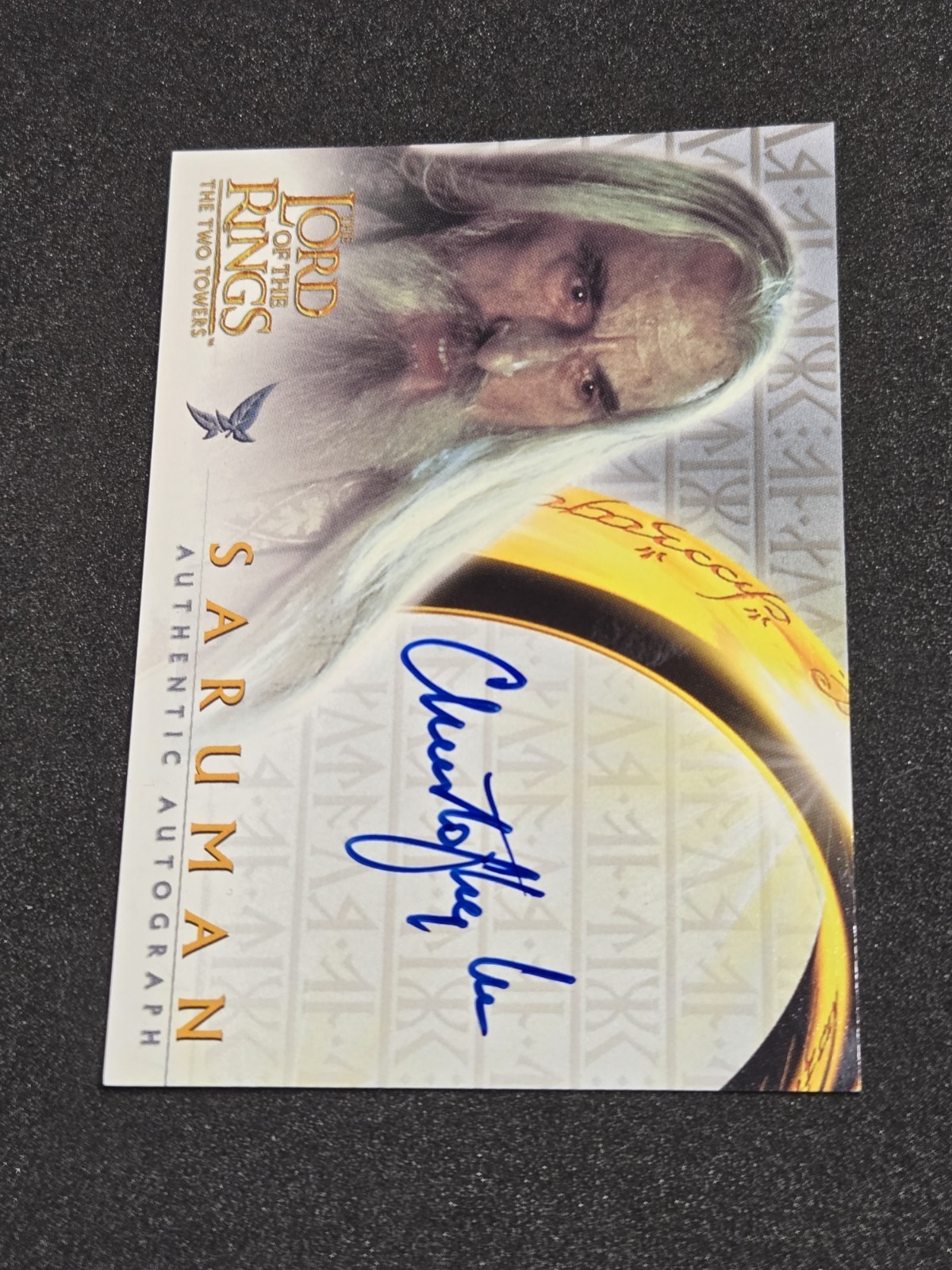 2002 Topps Lord of the Rings Two Towers Christopher Lee Saruman Autograph Auto