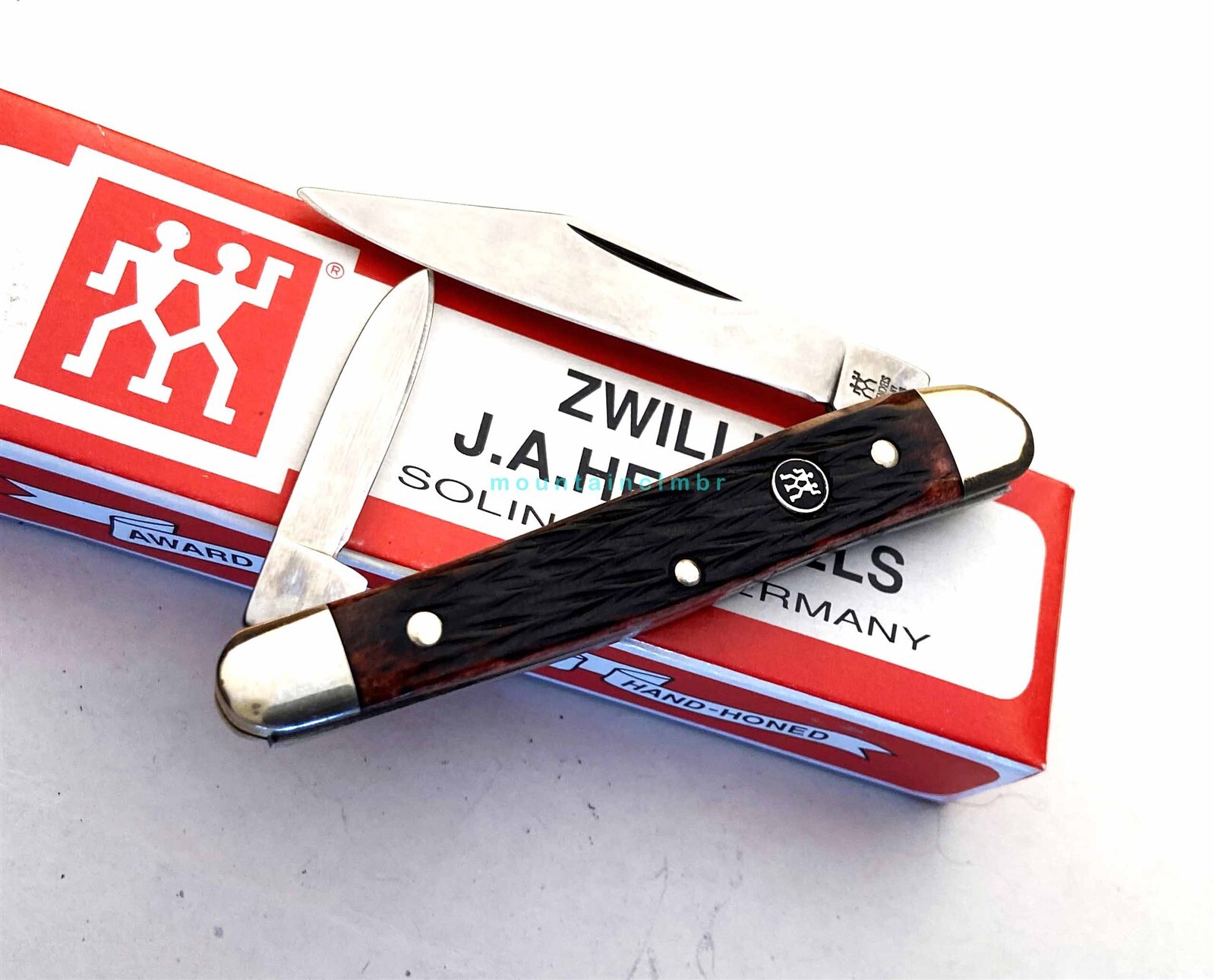 ZWILLING J.A. HENCKELS Solingen Germany RARE Whittler Red Mahogany Knife 240MHG ZWILLING J.A. HENCKELS Solingen Germany RARE Whittler Red Mahogany Knife 240MHG