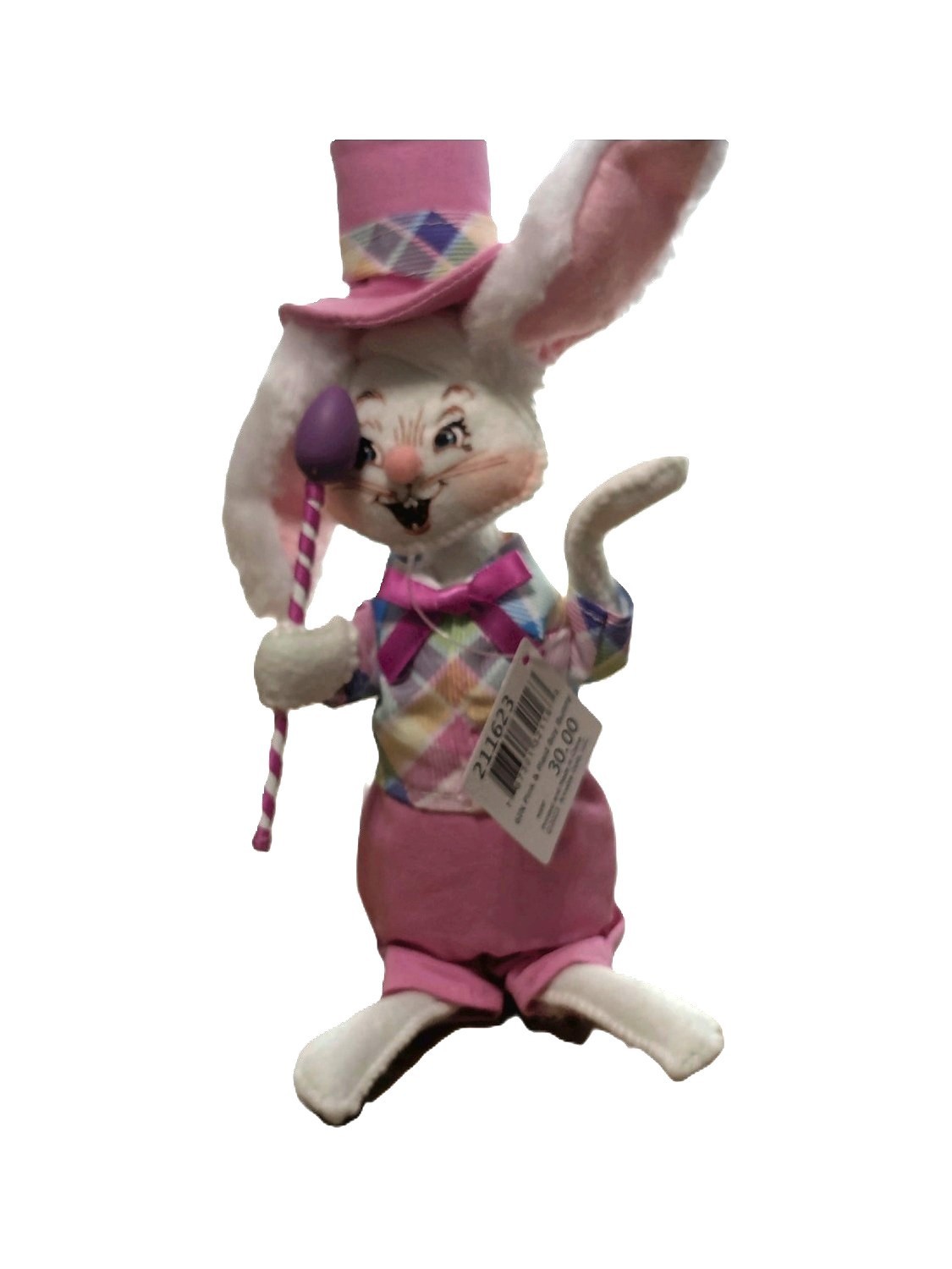Annalee Pink&Plaid Boy Bunny Annalee Pink&Plaid Boy Bunny
