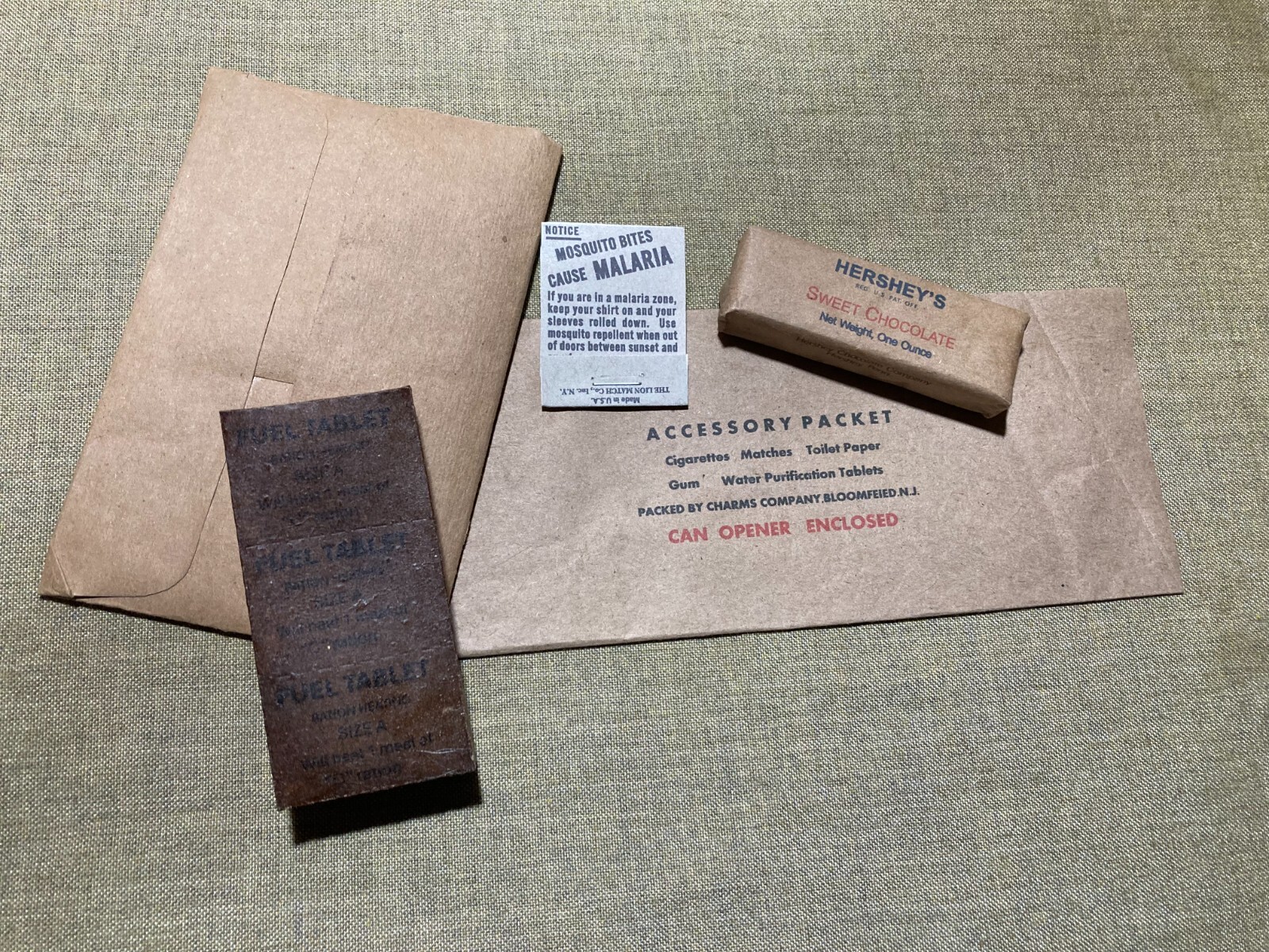 WWII US Army,USMC C-Ration, 10-in 1, 5-in 1  accessory set