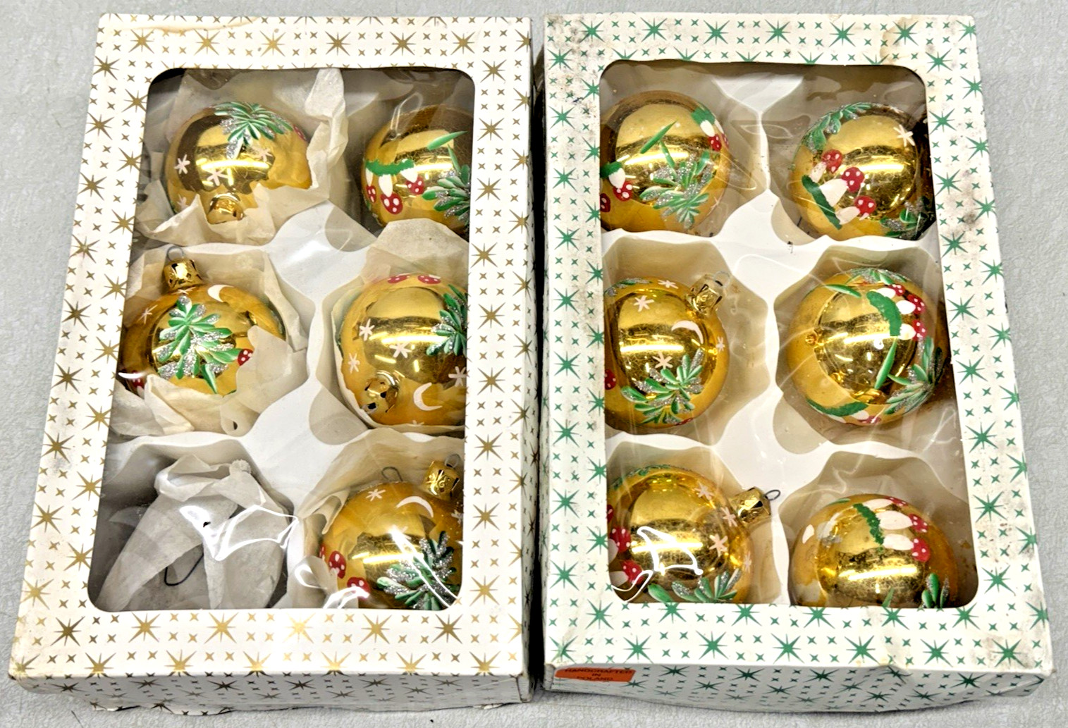 11 Vintage Glass MUSHROOM Christmas Ornaments Poland Red White Dots Amanita 11 Vintage Glass MUSHROOM Christmas Ornaments Poland Red White Dots Amanita
