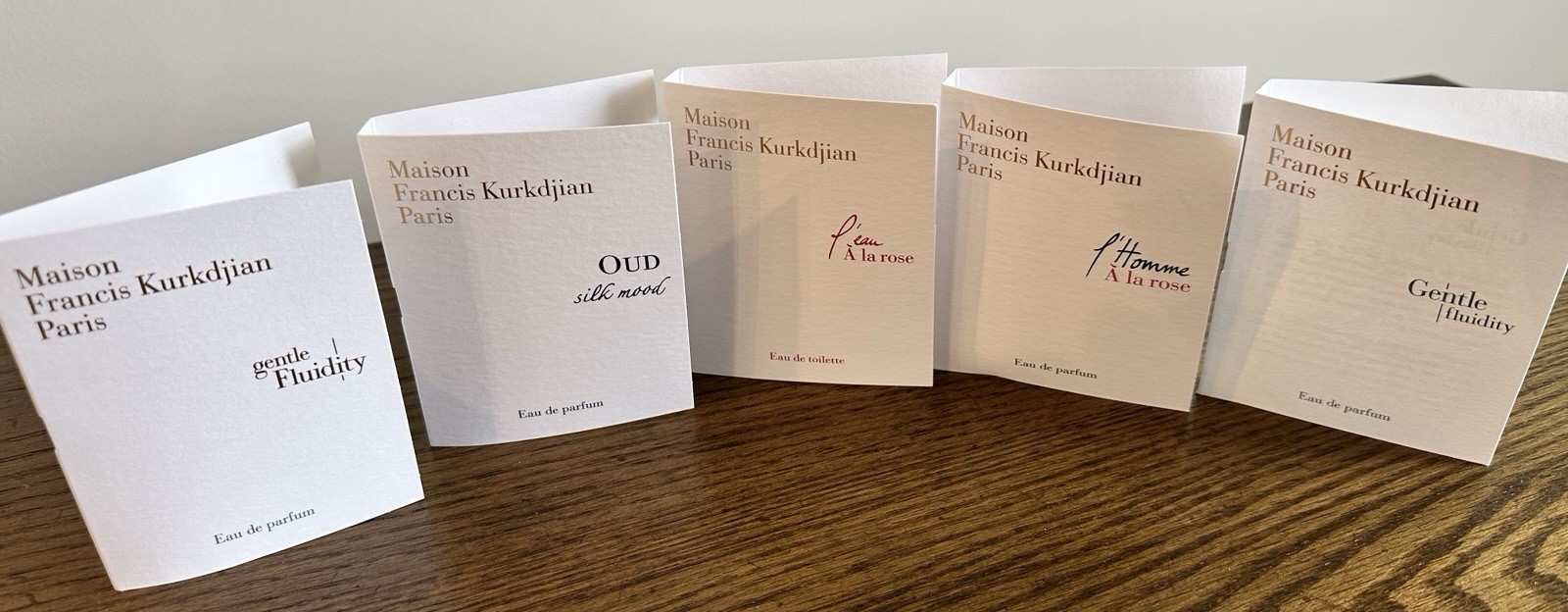 Maison Francis Kurkdjian Paris Fragrance Sample Vials Set of 5, 2ml/0.06oz