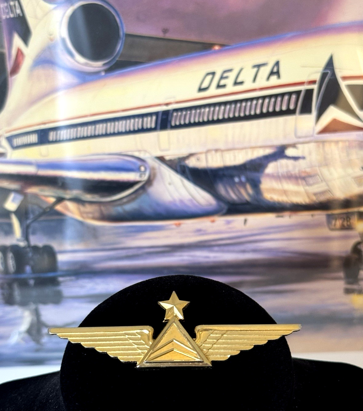Vintage 1970's/80's Delta Air Lines Crew Wings - 3.25 Vintage 1970's/80's Delta Air Lines Crew Wings - 3.25