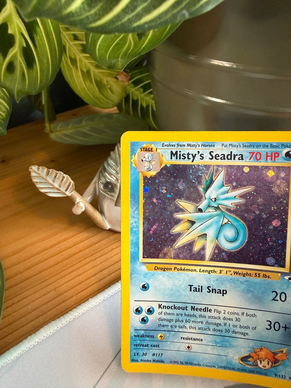 Misty\'s Seadra 9/132 - Gym Heroes Pokemon Holo MP - SWIRL