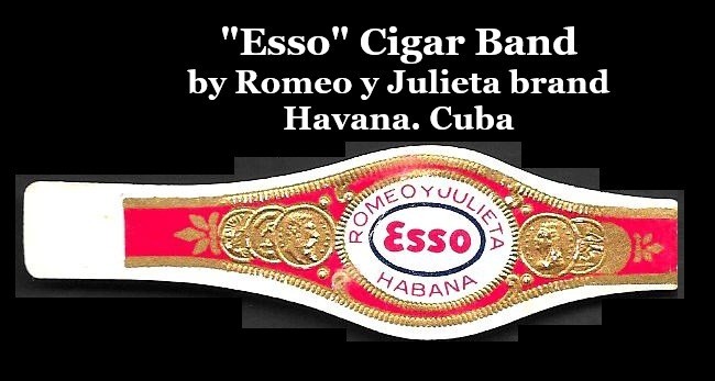 Great Vintage Promotional Cuban Cigar Band of ESSO. Havana Collectibles