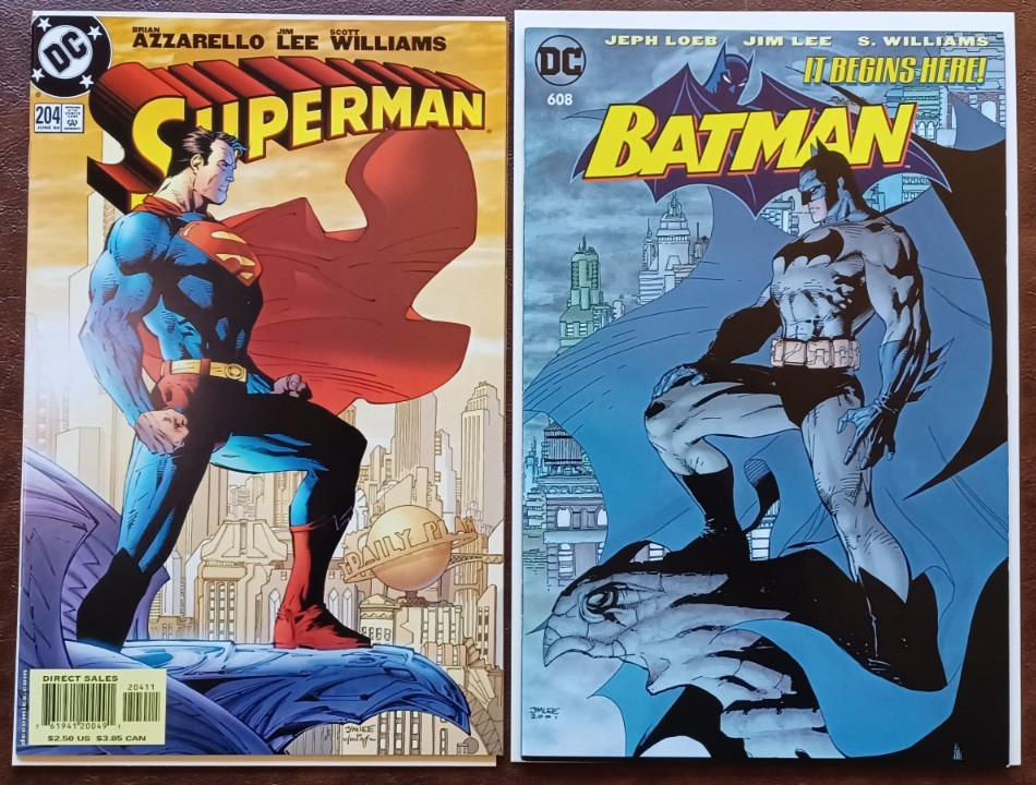 Superman #204 NM 2004 Batman #608 McFarlane Toys Jim Lee Iconic Covers DC Comics