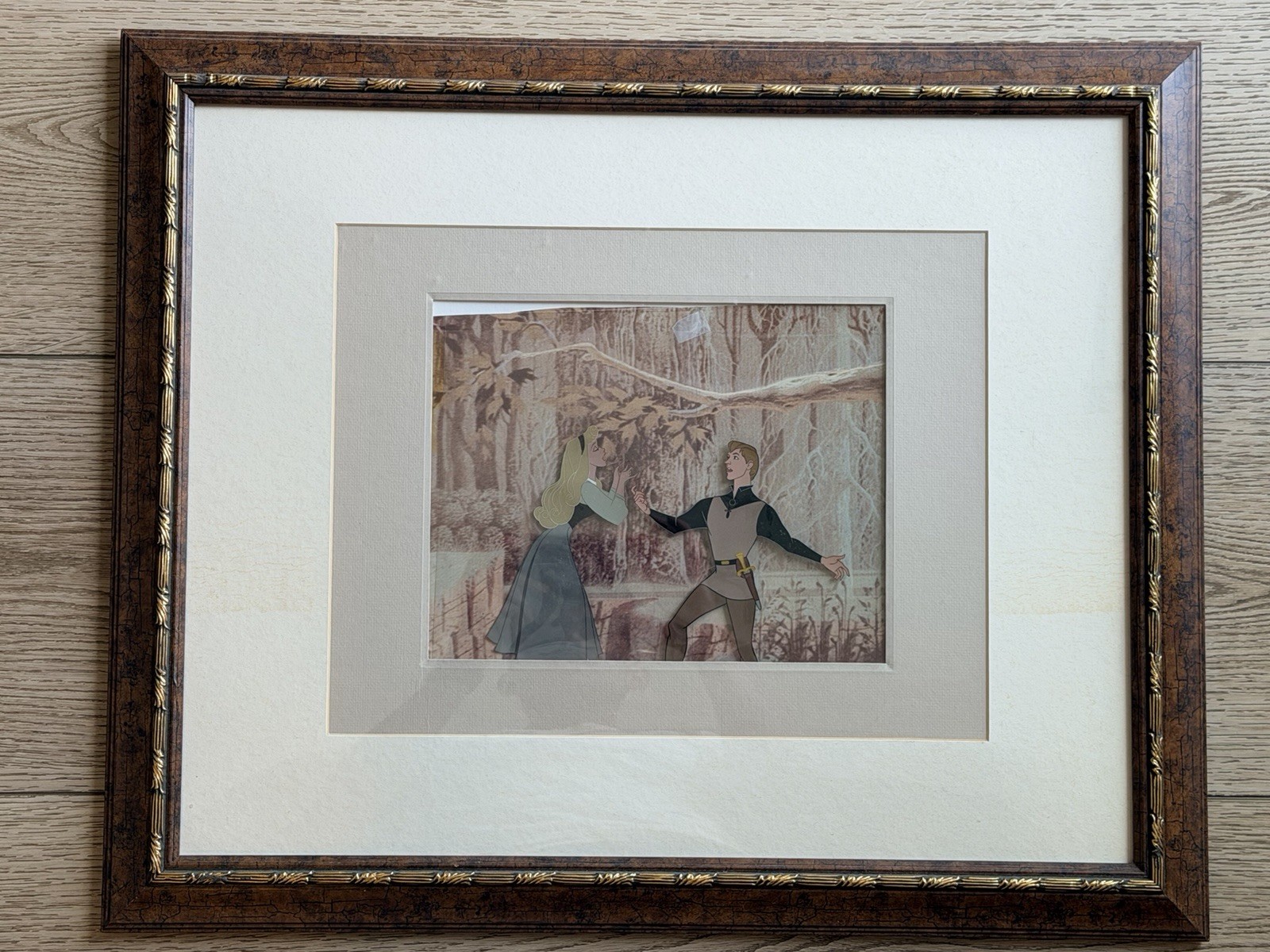 Disney Sleeping Beauty Aurora Prince Phillip Original Production Cel 1959