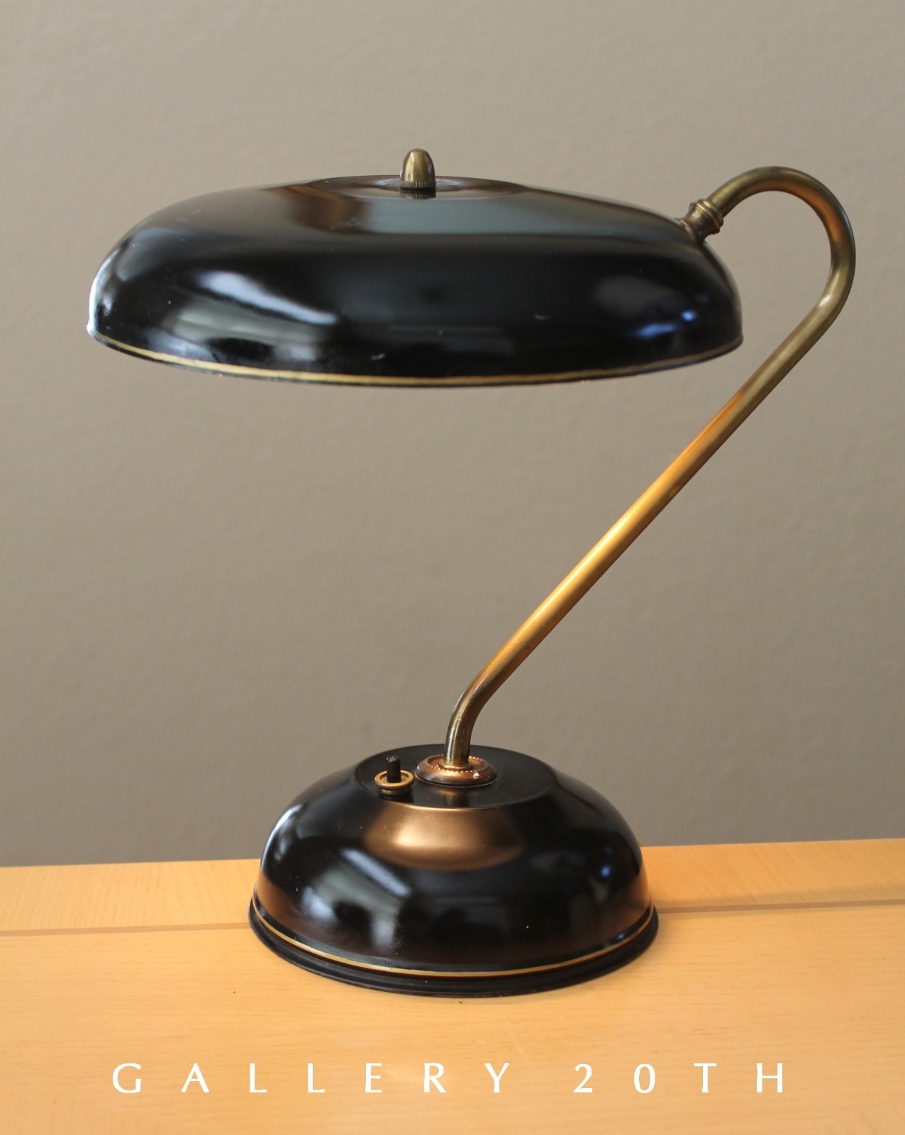 FAB AUTHENTIC EARLY MID CENTURY MODERN SAUCER DESK LAMP 50S  ATOMIC ITALIAN VTG