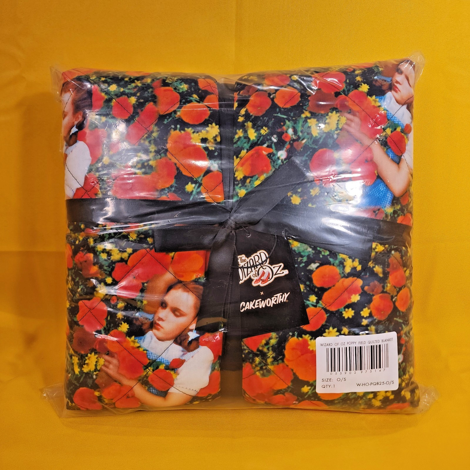 Cakeworthy the Wizard of Oz  Dorothy in Poppy Field Cotton Quilted Throw Blanket