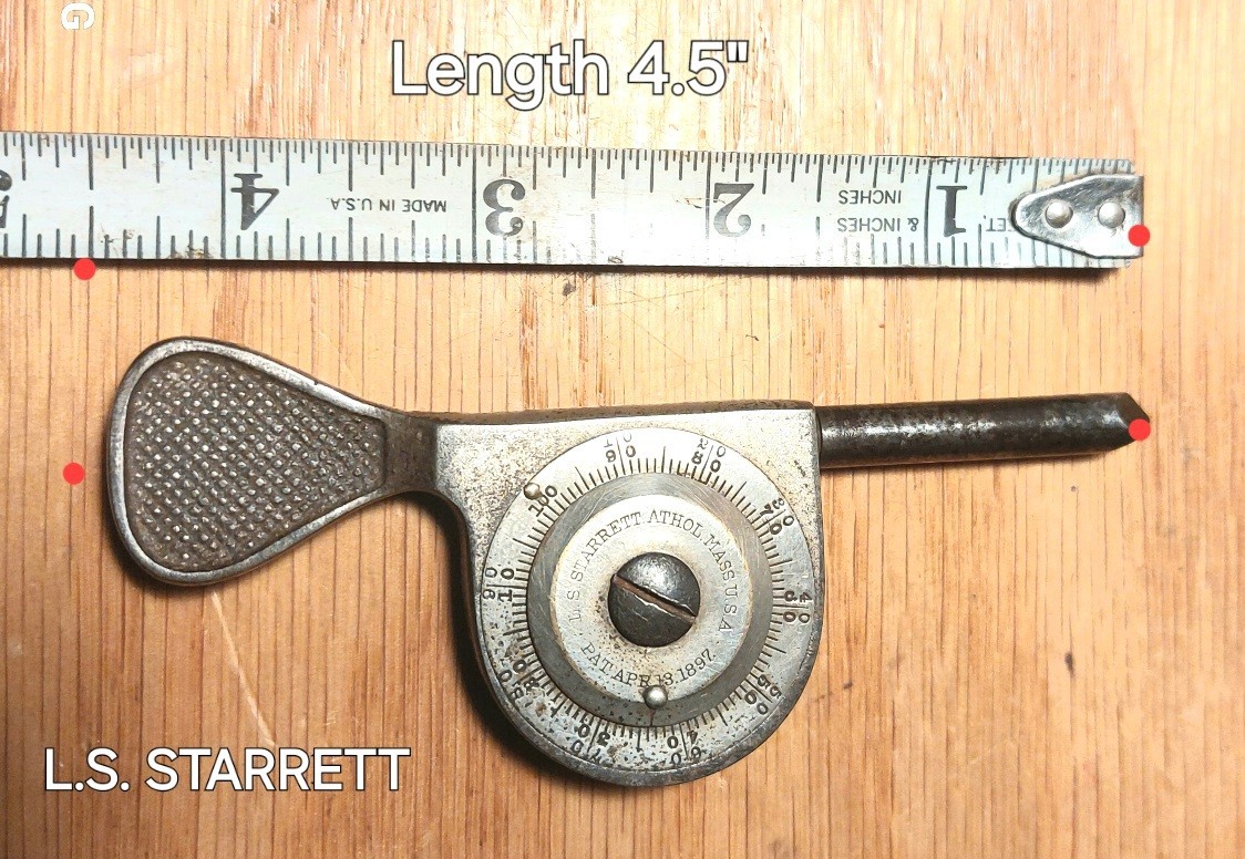 Vintage L.S. STARRETT Tachometer/Speed Indicator Tool- Early 1900s 