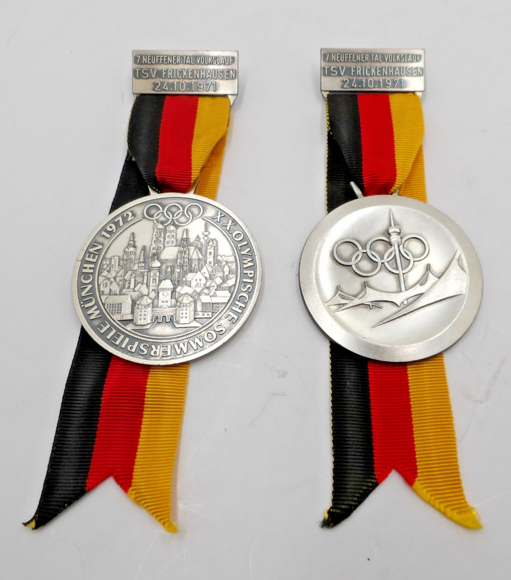 2 Vtg MEDALS GERMANY Frickenhausen 1972 Olympics