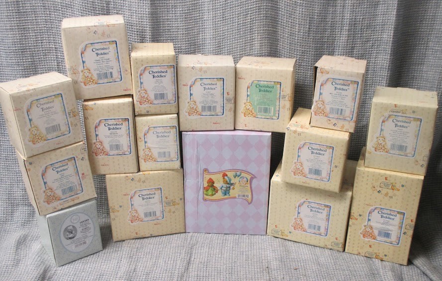 Lot of 16 1990's Cherished Teddies in Original Boxes | Excellent Condition