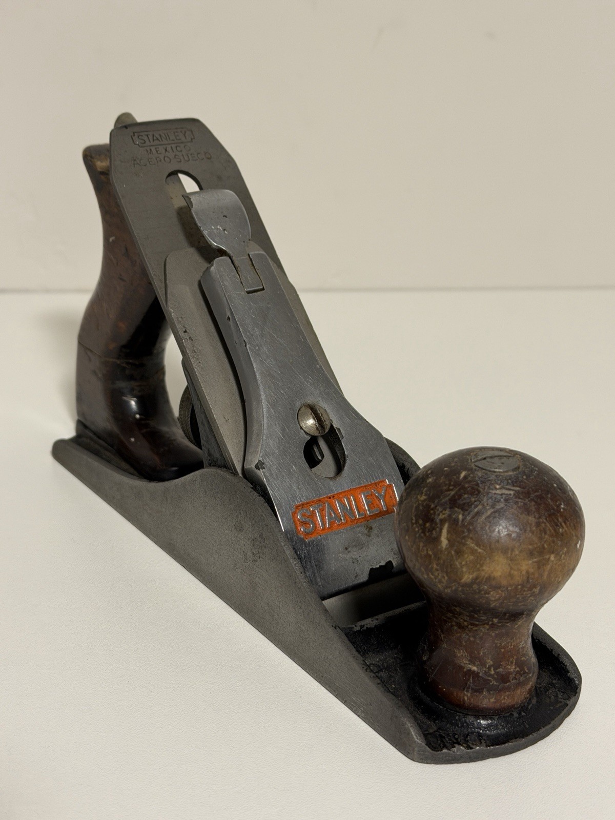 Vintage Stanley Bailey No 3 Smooth Bottom Wood Plane - Made In Mexico