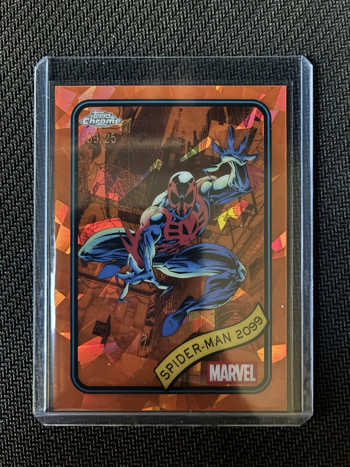 2025 Topps Chrome Marvel Sapphire Spider-man 2099 /25 Spider Man 2099