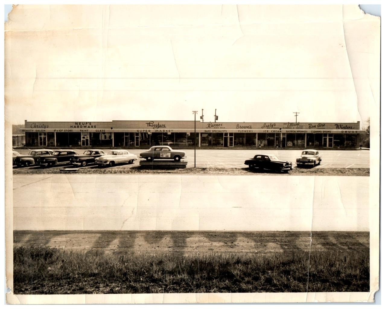 Vintage 1940s Isaly's Dairy Shopping Center Pittsburgh PA Photograph 8x10 Vintage 1940s Isaly's Dairy Shopping Center Pittsburgh PA Photograph 8x10