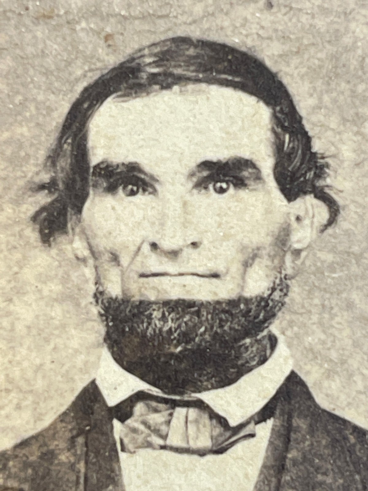 Antique Cart de Visite CDV Chin Curtain/ Lincoln/ Chinstrap Beard Man and Wife