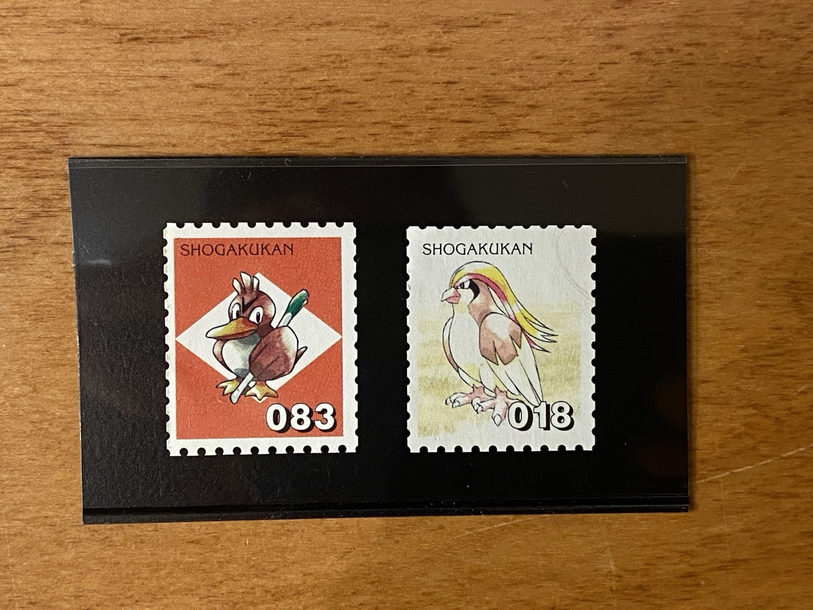 Pokemon Shogakukan Stamp Lot- Farfetch’d and Pidgeotto Rare 1990s. Mint