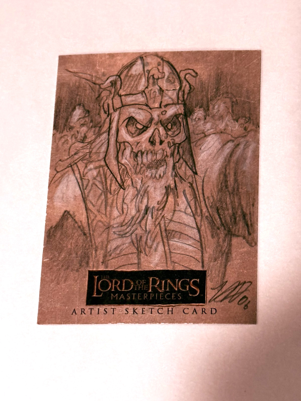 Topps Lord Of The Rings Masterpieces Sketch Card Matthew Goodmanson