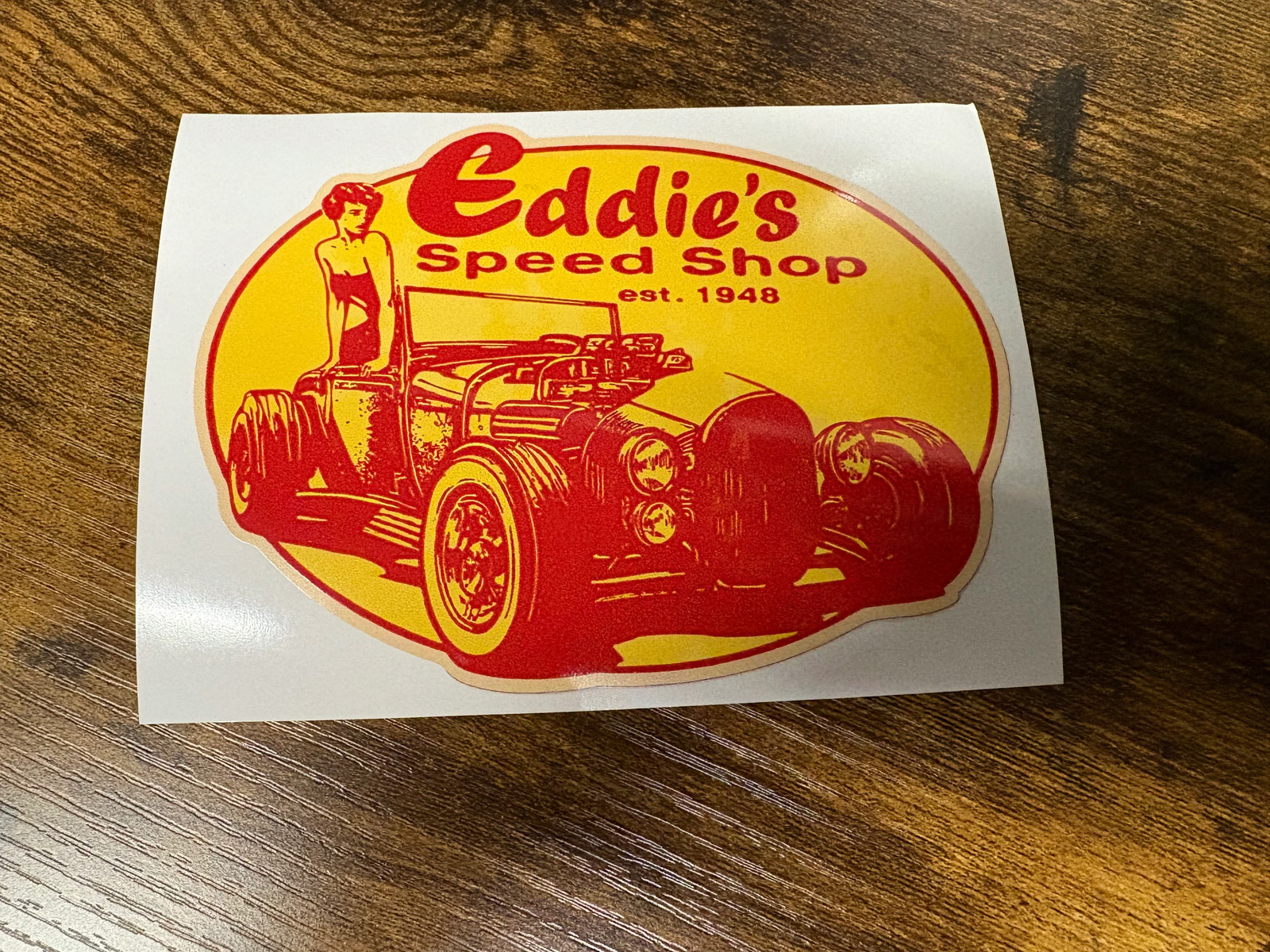 Eddie\'s Speed Shop Vintage Style DECAL, Vinyl STICKER, racing, hot rod, rat rod Eddie\'s Speed Shop Vintage Style DECAL, Vinyl STICKER, racing, hot rod, rat rod
