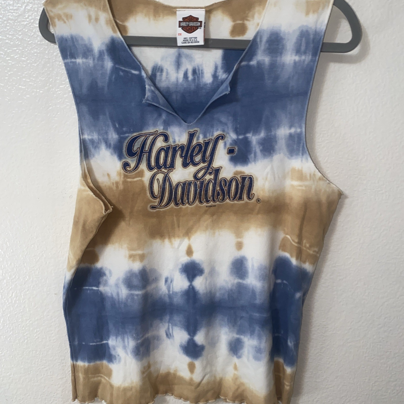 Vtg Harley Davidson Womens Top xxl sleeveless tank shirt y2k(125)