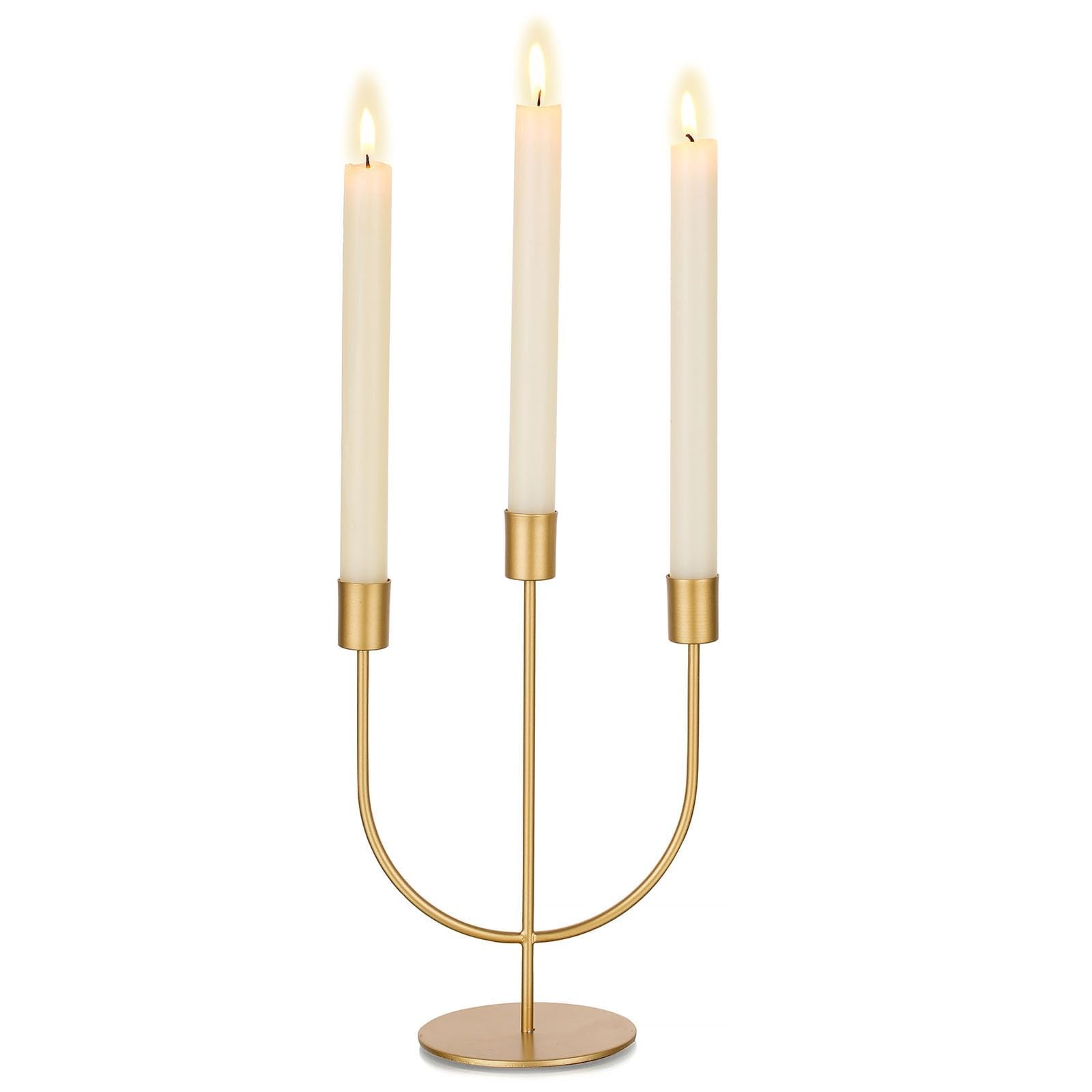 Sziqiqi Gold Candelabra Candle Holders, 3 Arm Candelabra Table Centerpiece Sziqiqi Gold Candelabra Candle Holders, 3 Arm Candelabra Table Centerpiece